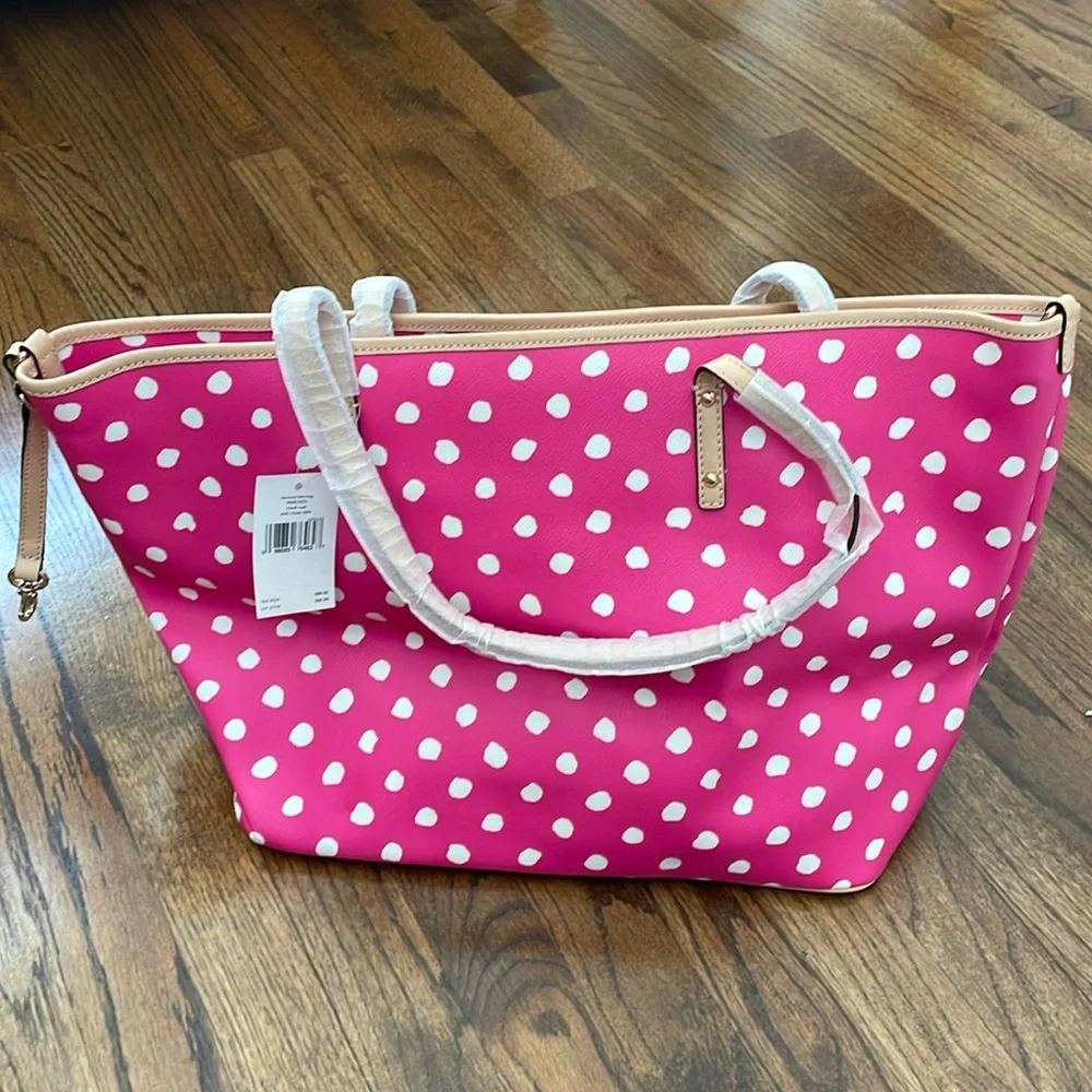 Kate Spade New York Bondi Road Harmony Baby Bag in Pink and Cream Dots